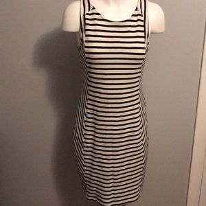 Navy and white Striped Dress